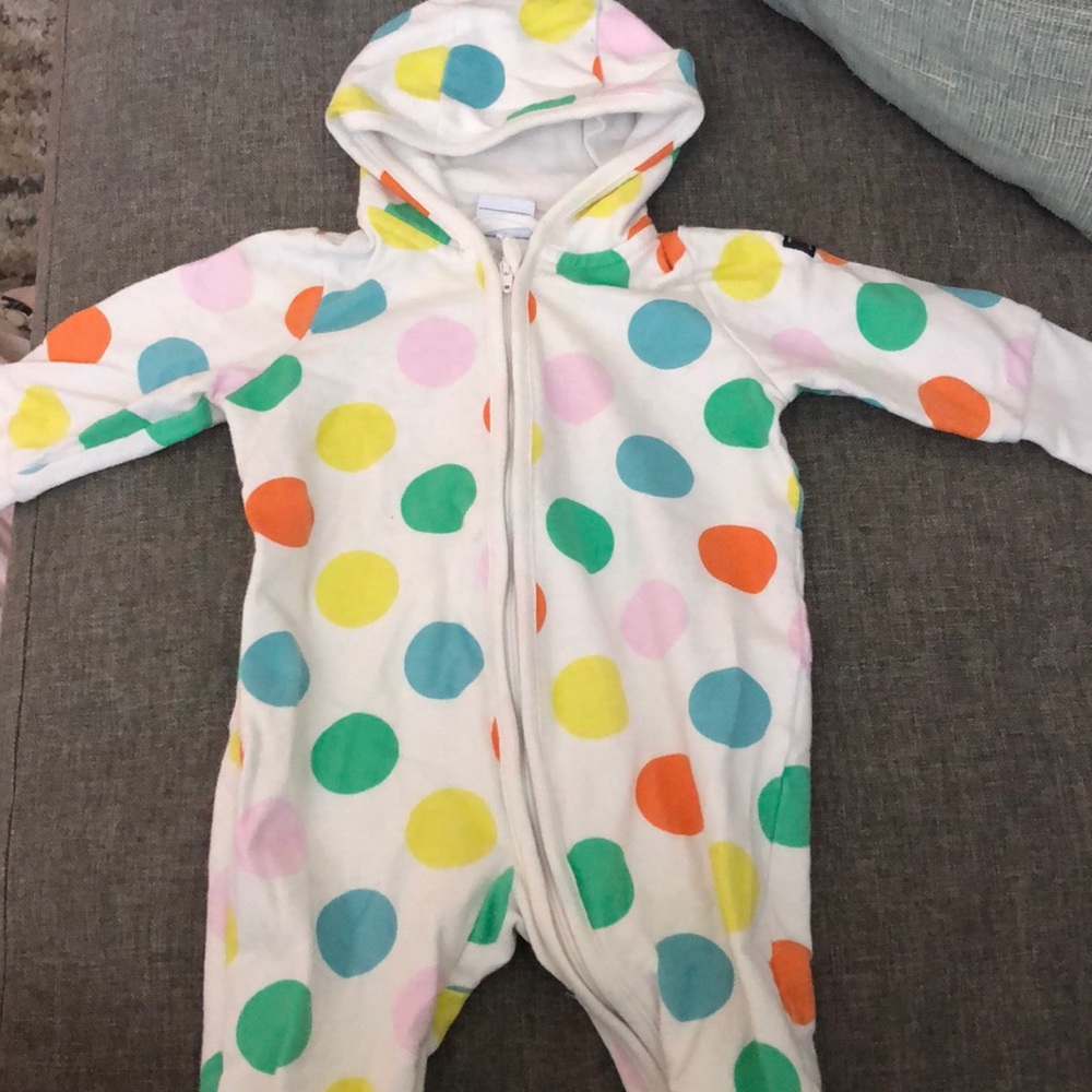 Polarn O. Pyret polka dot hooded onesie